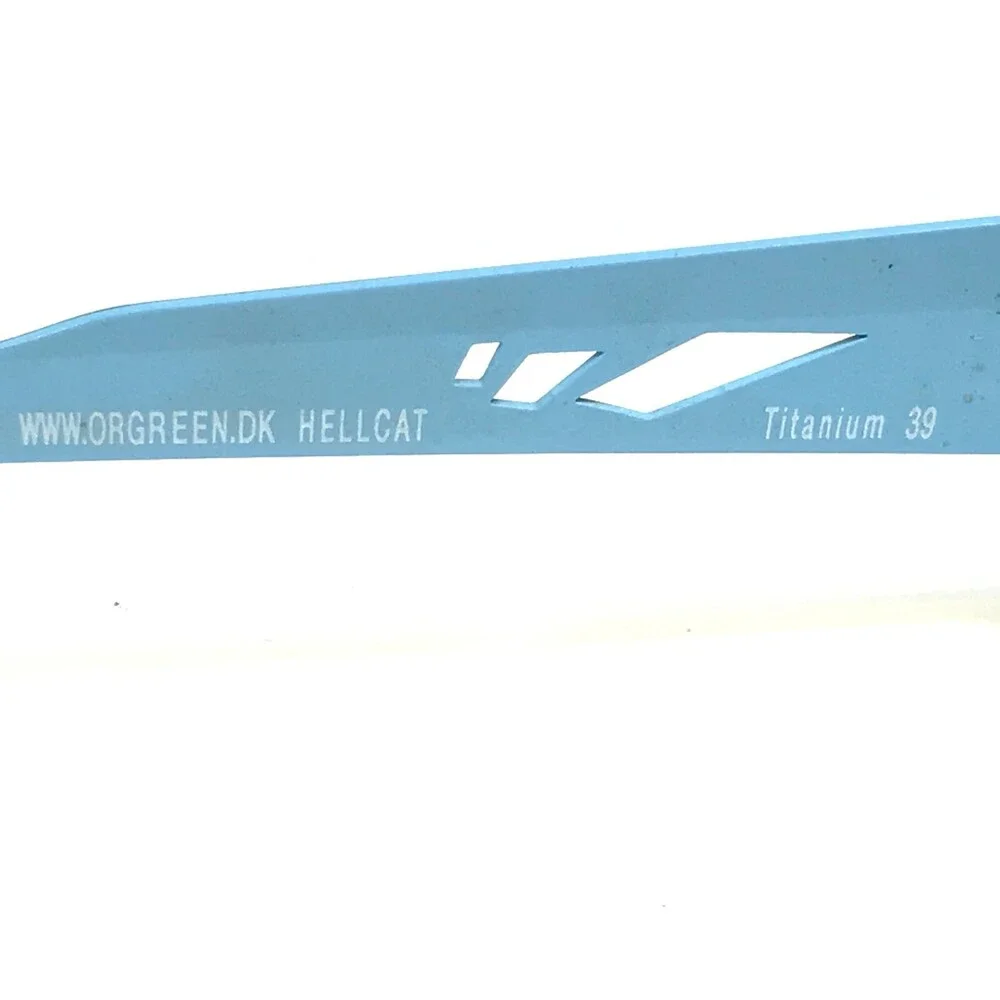 Orgreen Eyeglasses Frames Hellcat 39 Matte Black Sky Blue Japan 50-15-125